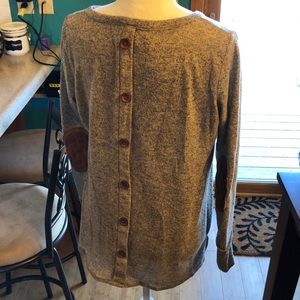 Vanilla Bay tiger-brushed button-back shirt